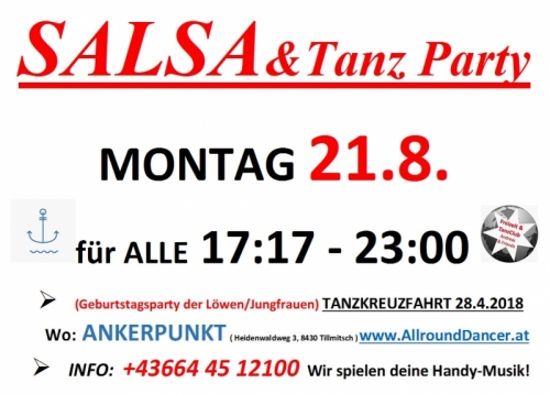 Salsa Discofox 21.8 mit Geburtstag 21.8. Ballroom Party Mo ab 17h Tanzkreuzfahrt.jpg